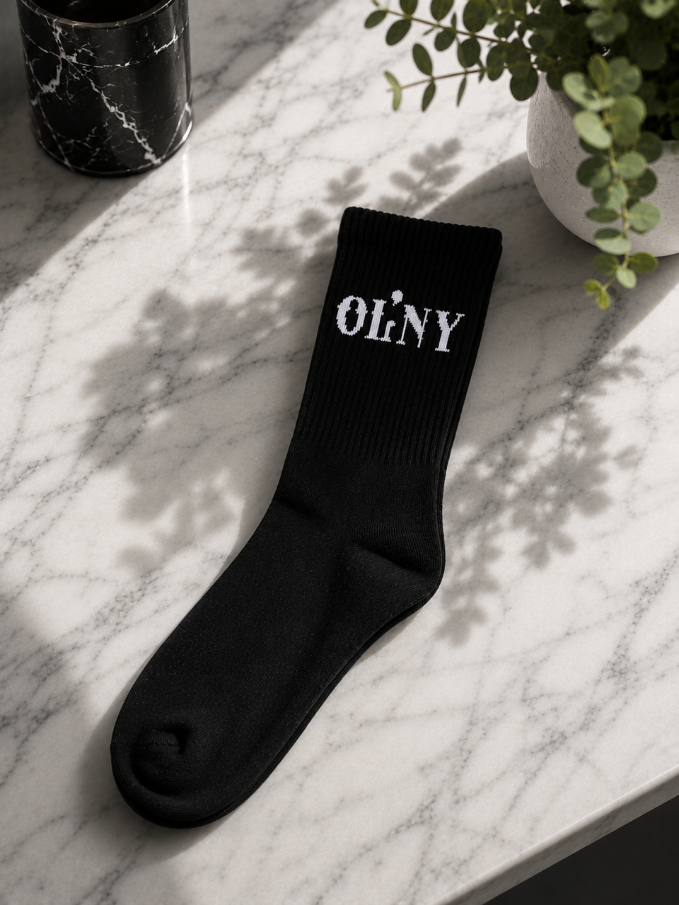 OL'NY Black High Socks- size 7-10