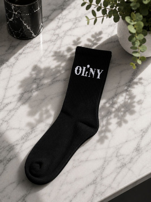 OL'NY Black High Socks- size 7-10